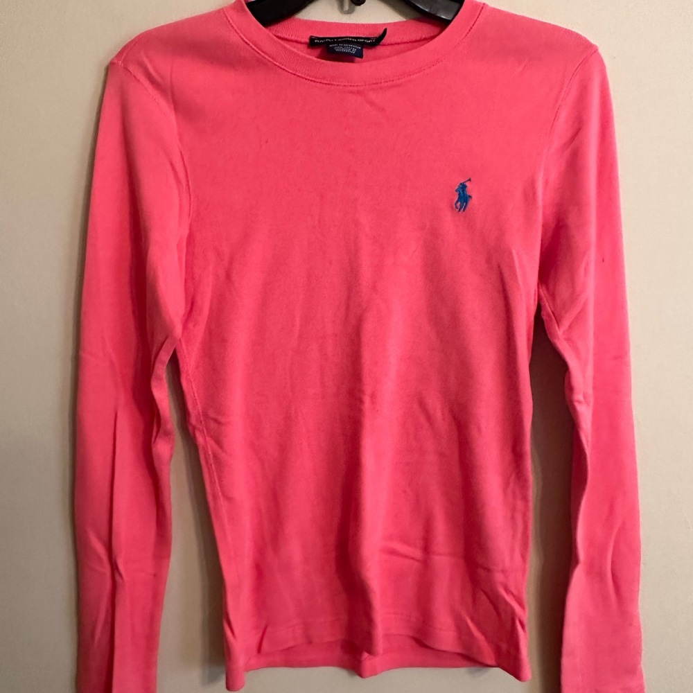 Ralph Lauren long tee. Coral size M